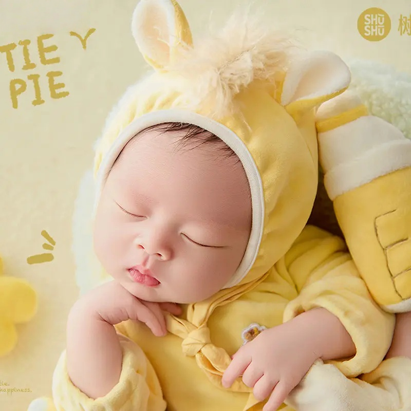 Yellow Horse Milk Theme Set - Newborn Photography Props - Image 5